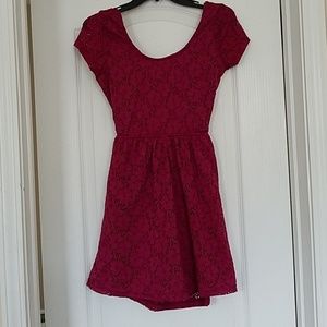 Maroon lace dress